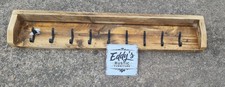 Solid wooden rustic coat rack