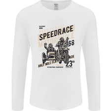 Speed Race Motorcycle Side Car Motorbike Mens Long Sleeve T-Shirt