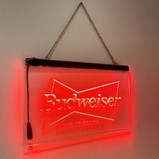 Budweiser LED Neon Light-Up Sign Bar for Pub and Man Cave
