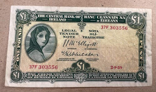 Ireland 1959 one pound 1 - pound, £1