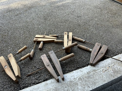 Vintage wooden clamps for - clamps,