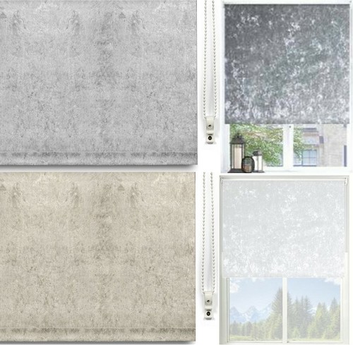 Crushed velvet roller blinds - crushed,