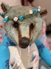 Portobella Bear Hand Crafted One Of A Kind by Amy Goodrich, HUGE 27 inches.