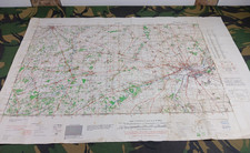 WW2 BATTLE of NORMANDY map "CAEN" (PRIMARY D-DAY OBJECTIVE) + BAYEUX, CARPIQUET
