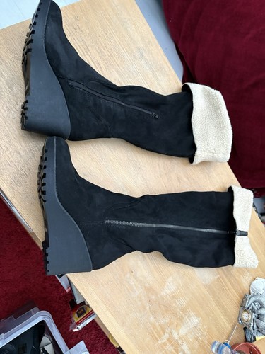 Ladies size new black suede - ladies,