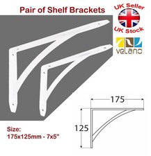 Decorative Shelf Supports Metal Interlaced Bracket WHITE 175x125mm or 250x200mm