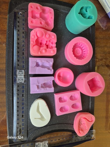 Silicone soap moulds - soap, various