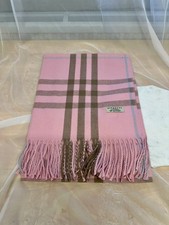 Women's Pink Burber Scarf 100% Cashmere