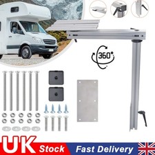 Detachable 360 Swivel Table Leg T5 T6 Campervan Caravan Motorhome Boat Silver