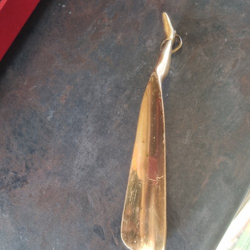 Brass shoes horn vintage - shoes,