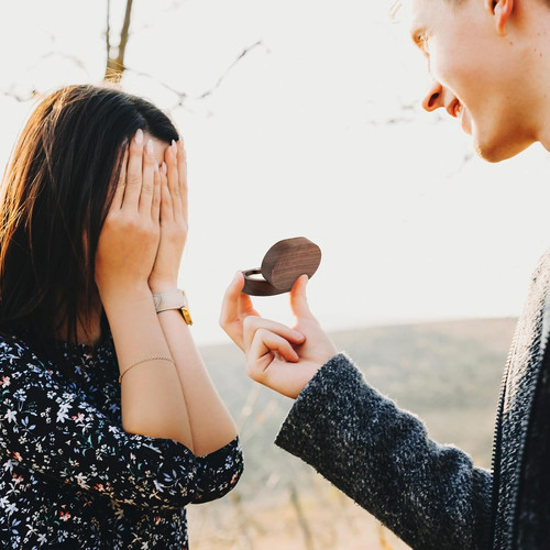 Wooden double ring - wooden, small