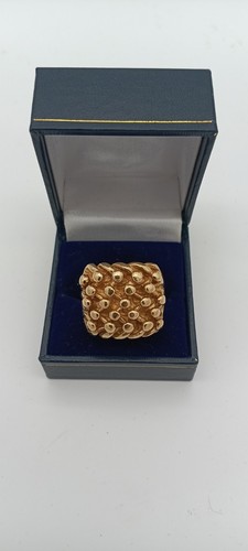 9ct gold row keeper - 5, ring