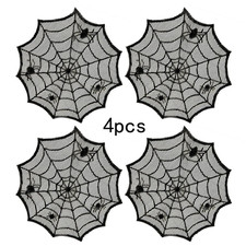 Halloween Spider Web Table Doilies Table Cloth for Holiday Home decor