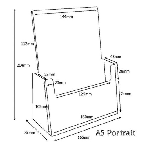 Clear perspex leaflet - a5,
