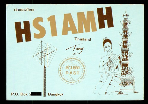Qsl card radio - radio, thailand