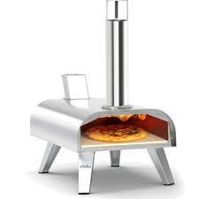 Wood Pellet Pizza Oven 12-Inch Stainless Steel Portable Outdoor Cooking