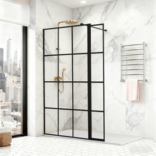 Shower Screen Walk In Folding Shower Enclosure With Flipper Panel Tempered Glass