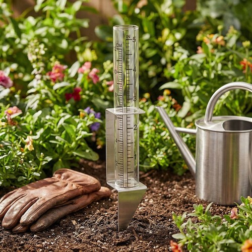 Easy read glass rain gauge - to,