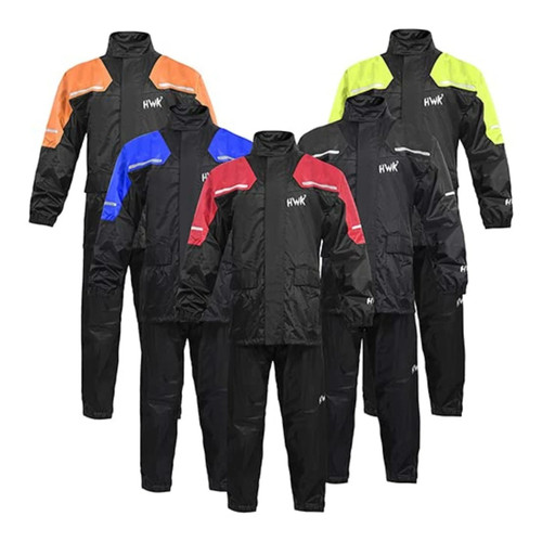 Black motorcycle rain suit - black,