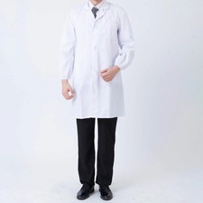 WHITE STANDARD CLASSIC LAB COAT HYGIENE WAREHOUSE LABORATORY DOCTORS MEDICAL UK
