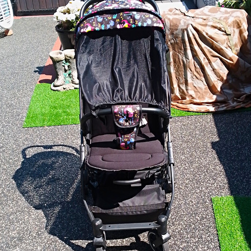 Single pushchair black - black, with