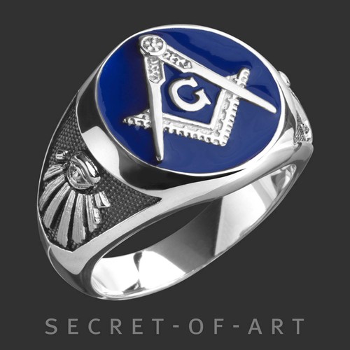 Masonic ring silver 925 - masonic,