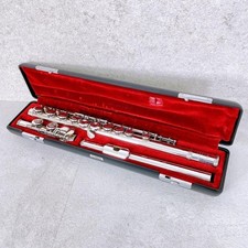 YAMAHA YFL-411 Flute Silver head joint Made in Japan E mechanism w/ Case Used
