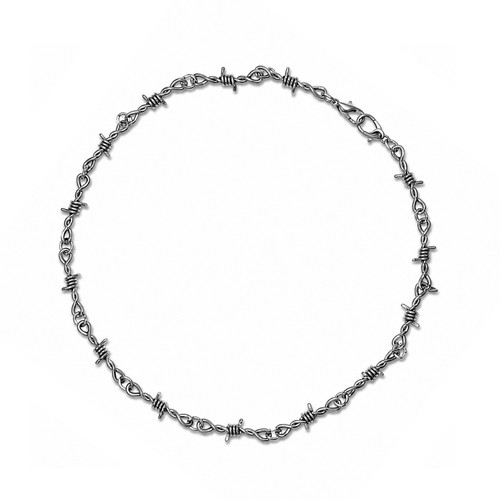 Barbed wire necklace - barbed,