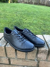 New Ecco Soft Women’s Black Laced Casual Shoes UK7.5  EU41