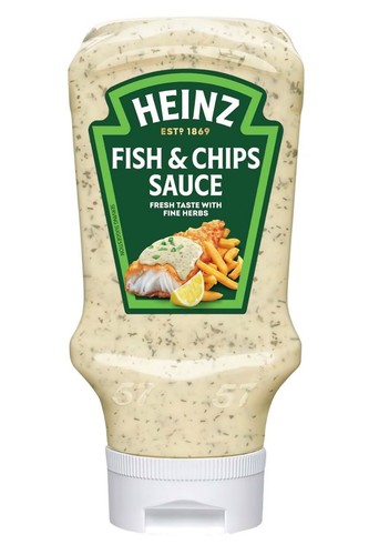 Heinz fish and chips sauce - and,
