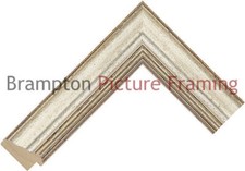 40mm Wide Silver Reverse Wood Picture Frame Moulding