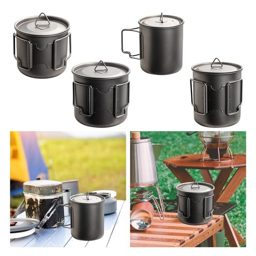 Titanium cup with lid - with,