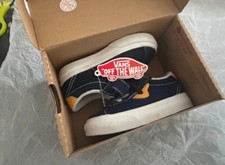 boys vans blue and yellow shoes size 4