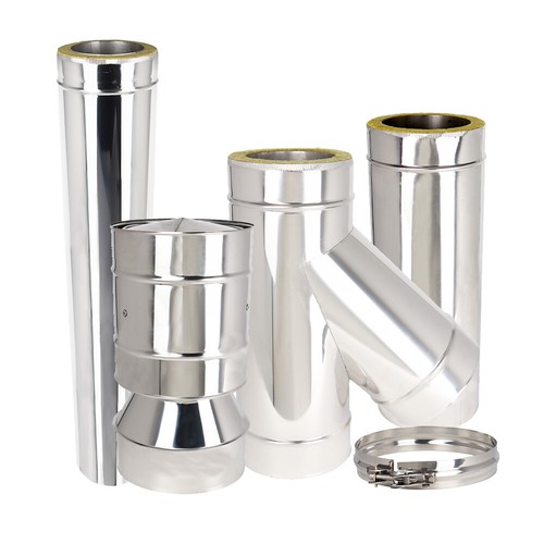 Twin wall stainless flue - twin,