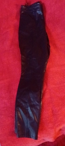 Black faux leather - leather, trousers