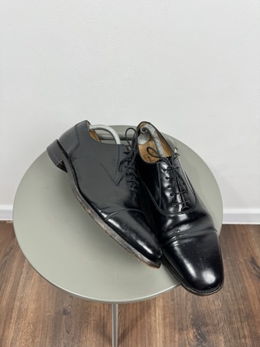 Loake black leather oxford - oxford, cap