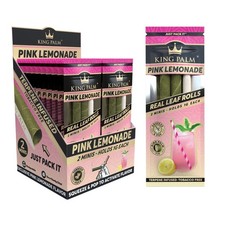 King Palm | 40 Pink Lemonade Mini Rolls | 20 Packs Full Box - Squeeze and Pop