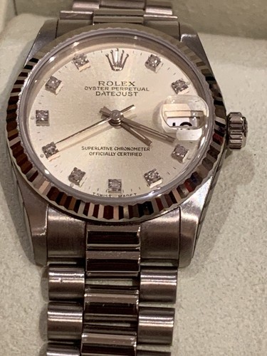 Rolex solid 18k white - solid, gold
