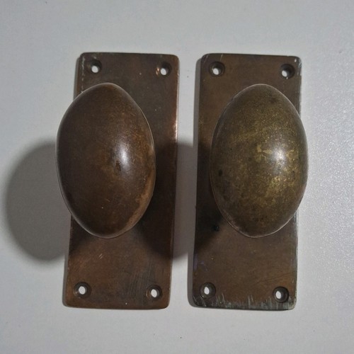 Vintage brass oval door - brass,