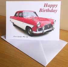 Ford Zephyr Mk2 1961 - 5x7in Birthday, Anniversary, Retirement or Plain Card