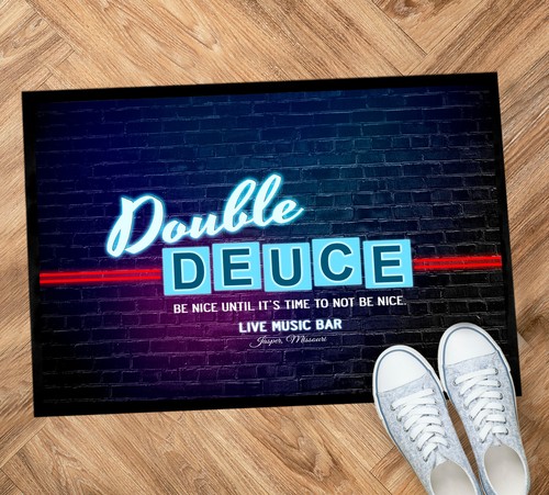 Double deuce bar door mat - deuce,
