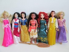 Disney Store Princess Doll Bundle - Merida Snow White Moana Mulan Belle Aurora