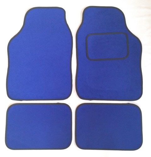 Blue car mats black trim - blue, for