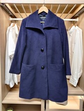 JAEGER COAT UK 12 NAVY ANGORA