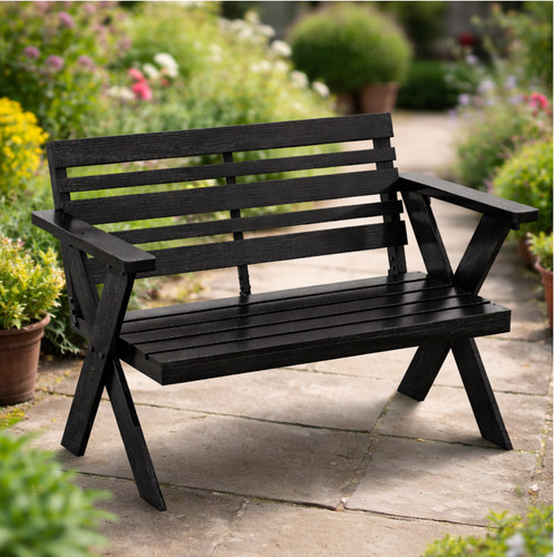 Wooden garden bench outdoor - bench,