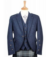 Blue serge Argyle jacket with