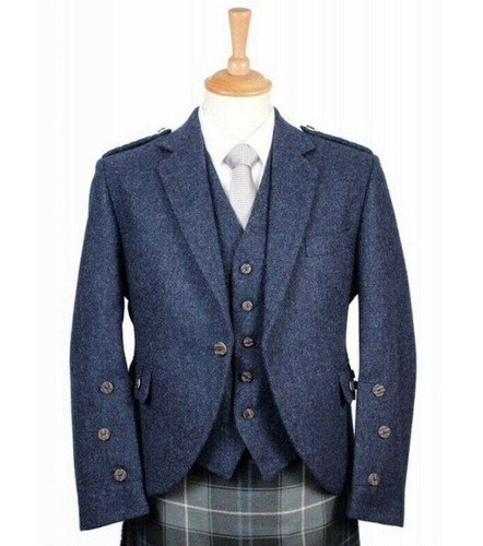 Blue serge argyle - blue, jacket