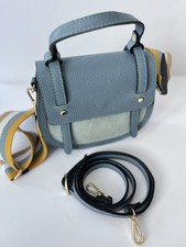 BLUE LEATHER SATCHEL SADDLE