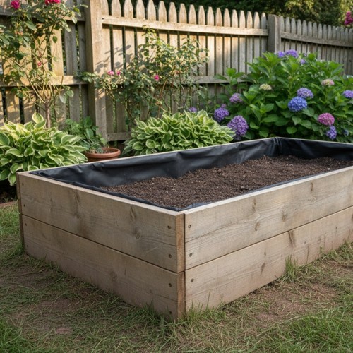 Wooden garden raised grow beds - wooden,