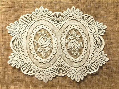 Lace place mat 20 - x, ivory
